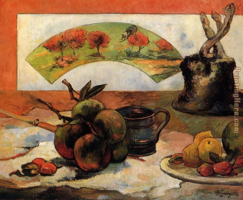 Still Life with Fan painting - Paul Gauguin Still Life with Fan art painting